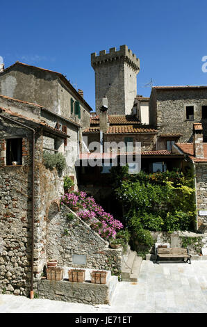 Italien, Toskana, La Maremma, Capalbio, historischen Gebäuden, Stockfoto