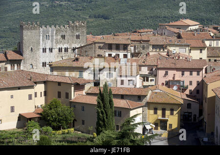 Italien, Toskana, La Maremma, Massa Marittima, Blick über die Dächer, Stockfoto