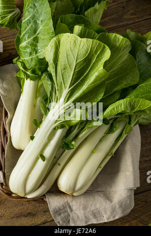 Rohe grüne Bio Bok Choy gesundes frisches Gemüse Stockfoto