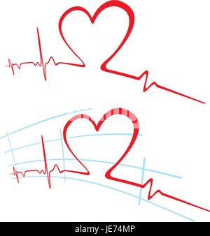 EKG der Liebe Stock Vektor