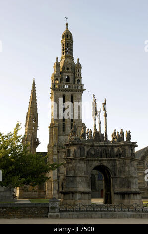 Europa, Frankreich, Bretagne, Finistere, Pleyben, Calvary, Stockfoto