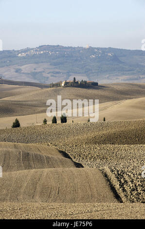Italien, Europa, Toskana, Landschaft mit Val d ' Orcia, Stockfoto
