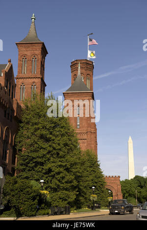 Die USA, Amerika, Washington D.C., das Gebäude der Smithsonian Institution, Stockfoto