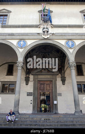 Italien, Toskana, Florenz, Piazza della Santissima Annunziata, Krankenhaus der unschuldigen, Stockfoto