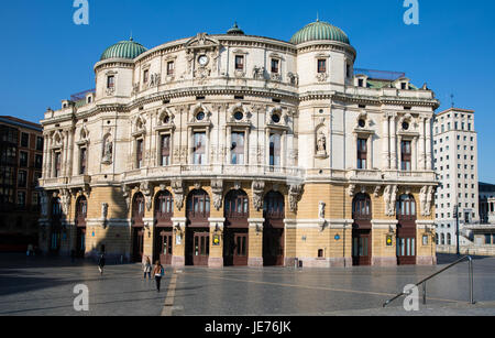 Teatro Arriaga oder Arreaga Antzokia - das Opernhaus in Bilbao im Baskenland im Norden Spaniens, entworfen vom Architekten Joaquin Rucoba Stockfoto