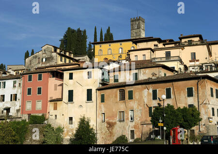 Italien, Toskana, Garfagnana, Barga, Häuser, Stockfoto