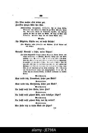 Clemens Brentanos gesammelte Schriften VI ist der sechste Band einer Reihe von Werken des deutschen Dichters und Autors Clemens Brentano. Er enthält Gedichte, Prosa und Briefe, die seine Beiträge zur deutschen Romantik widerspiegeln. Stockfoto