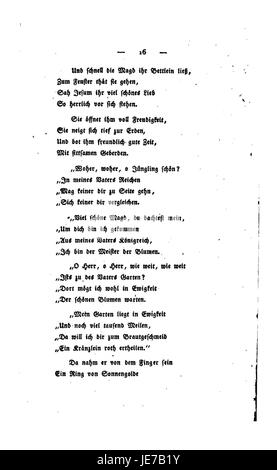 Eine Erstauflage des „des Knaben Wunderhorn“, eine Sammlung deutscher Volkslieder und Gedichte aus dem frühen 19. Jahrhundert, die die Volkskultur und mündlichen Traditionen der Zeit widerspiegelt. Stockfoto