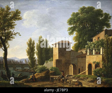 Jean-Joseph-Xavier Bidauld - Paysage Classique Avec Zahlen Stockfoto