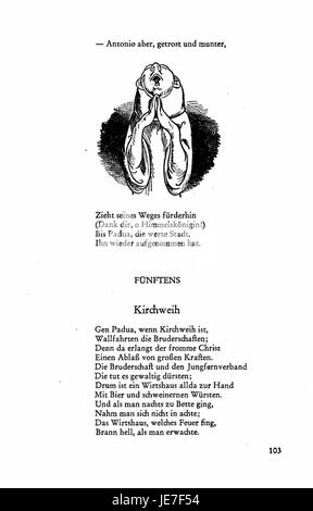 Dieses Bild von „Busch Werke v2“ Seite 101 zeigt eine Illustration oder Referenz auf ein bestimmtes Werk der Sammlung, das zum historischen und kulturellen Verständnis dieser Zeit beiträgt. Stockfoto