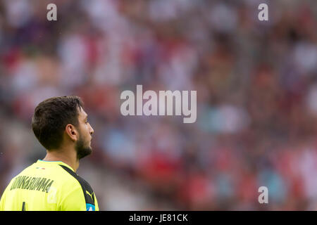 Gianluigi Donnarumma (ITA), 21. Juni 2017 - Fußball / Fußball: UEFA-U21-Meisterschaft Polen 2017 Gruppe C Spiel zwischen Tschechien 3-1 Italien im Stadion Miejski in Tychy, Polen. (Foto von Maurizio Borsari/AFLO) Stockfoto