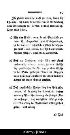 Eine Zeichnung von Nicolai, die einen Blitzableiter darstellt, eine Schlüsselerfindung, die zum Schutz von Gebäuden vor Blitzeinschlägen verwendet wird. Das Bild betont das technische Design und die Sicherheitsmerkmale des Geräts. Stockfoto