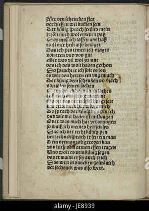 „De des edlen Ritter Morgeners“ ist ein Werk, das die Abenteuer des edlen Ritters Morgeners im Mittelalter beschreibt. Die Erzählung konzentriert sich auf Themen wie Ritterlichkeit, Ehre und Ritterkodex im Mittelalter und bietet Einblicke in mittelalterliche Literatur und Erzählungen. Stockfoto