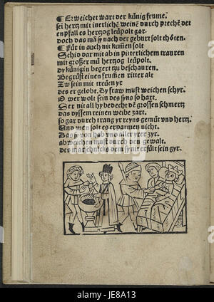 De des edlen Ritter Morgeners ist ein mittelalterlicher Text, der die edlen Taten eines Ritters erzählt und Themen der Ritterlichkeit und Ehre im Mittelalter erforscht. Stockfoto