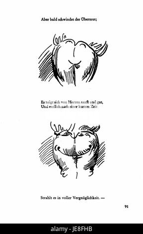 Eine Seite aus der Serie „Busch Werke“, Band 3, Seite 089, mit einem technischen oder künstlerischen Werk, wahrscheinlich aus der Sammlung von Drucken oder Entwürfen der Serie. Stockfoto