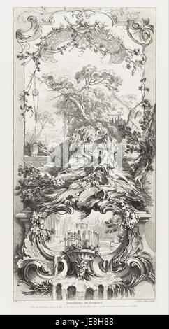 Charles-Nicolas Cochin der jüngere - Screen Design - Triomphe de Pomone (Triumph des Pomona) von Nouveaux Morceaux pour des Paravents (ne...- Stockfoto