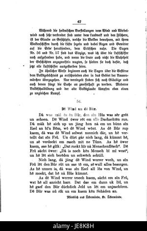 „De Jahn Volkssagen“ ist eine Sammlung von Volksmärchen aus dem deutschsprachigen Raum, die kulturelle Geschichten und mündliche Traditionen über Generationen hinweg einfangen. Stockfoto
