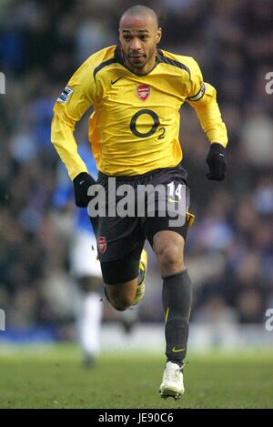 THIERRY HENRY ARSENAL FC ST ANDREWS BIRMINGHAM ENGLAND 4. Februar 2006 Stockfoto