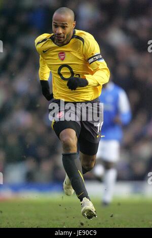 THIERRY HENRY ARSENAL FC ST ANDREWS BIRMINGHAM ENGLAND 4. Februar 2006 Stockfoto