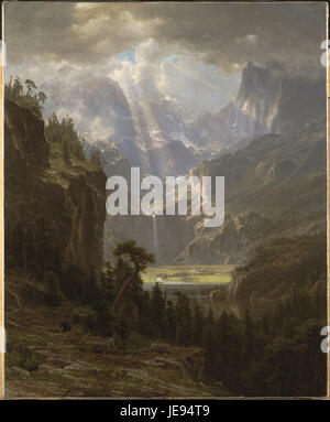 Die Rocky Mountains, Lander Peak (Albert Bierstadt), 1863 (Öl auf Leinen) Stockfoto