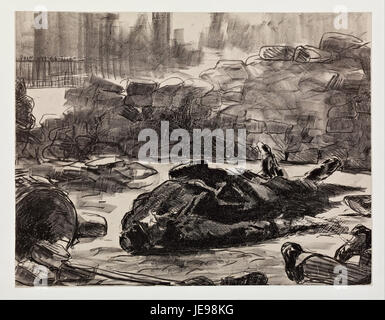 „Civil war“ (Guerre Civile) von Edouard Manet ist ein Gemälde, das die harten Realitäten des Krieges widerspiegelt. Das Werk, das während des Deutsch-Französischen Krieges entstanden ist, schildert die Auswirkungen des Krieges auf die Gesellschaft und zeigt sowohl Soldaten als auch Zivilisten. Stockfoto