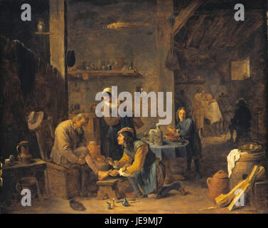 David Teniers der jüngere - Dorfarzt Besuch eines Patienten Stockfoto