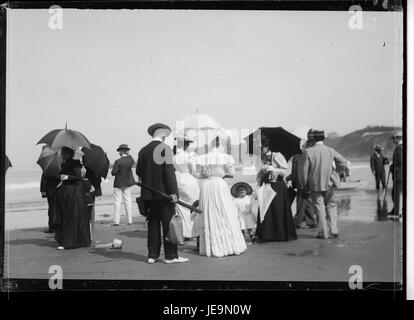 Biarritz Baigneurs Sur la Grande Plage - MHNT PHa 659 B 023 Stockfoto
