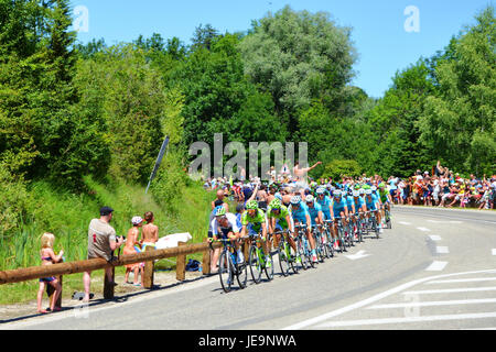 16 / 07 / 2014 Etape 11 du Tour de France. Feld 3. Kostenloses Bild langjährigem. Kein copyright Stockfoto