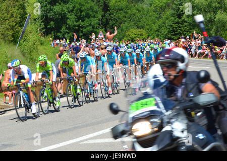 16 / 07 / 2014 Etape 11 du Tour de France. Feld 4. Kostenloses Bild langjährigem. Kein copyright Stockfoto