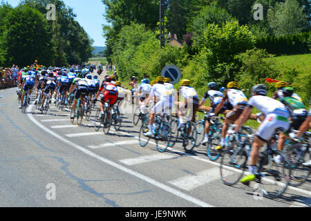 16 / 07 / 2014 Etape 11 du Tour de France. Feld 5. Kostenloses Bild langjährigem. Kein copyright Stockfoto