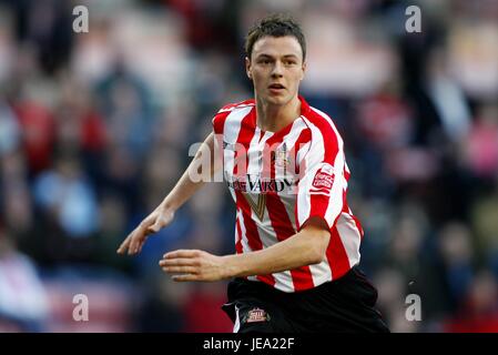 JONNY EVANS SUNDERLAND FC Stadion von leichten SUNDERLAND ENGLAND 17. Februar 2007 Stockfoto