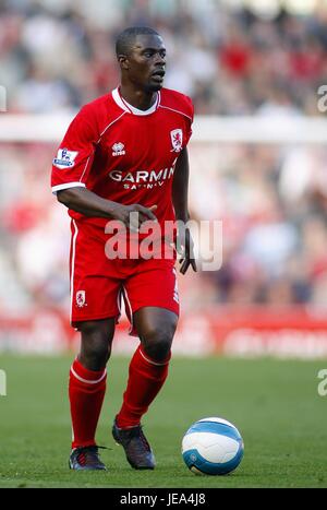 GEORGE BOATENG MIDDLESBROUGH FC RIVERSIDE MIDDLESBORO ENGLAND 20. Oktober 2007 Stockfoto