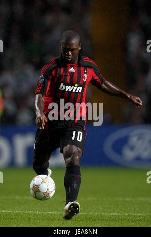 CLARENCE SEEDORF AC Mailand CELTIC PARK GLASGOW Schottland 3. Oktober 2007 Stockfoto