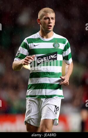 MASSIMO DONATI GLASGOW CELTIC FC CELTIC PARK GLASGOW Schottland 3. Oktober 2007 Stockfoto