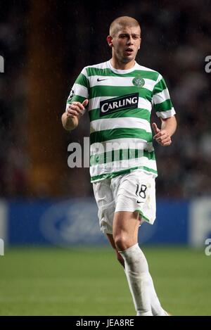 MASSIMO DONATI GLASGOW CELTIC FC CELTIC PARK GLASGOW Schottland 3. Oktober 2007 Stockfoto