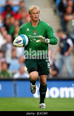 KASPER SCHMEICHEL MANCHESTER CITY FC CITY OF MANCHESTER STADIUM MANCHESTER ENGLAND 15. August 2007 Stockfoto