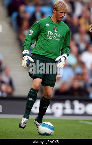 KASPER SCHMEICHEL MANCHESTER CITY FC CITY OF MANCHESTER STADIUM MANCHESTER ENGLAND 15. August 2007 Stockfoto