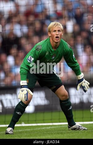 KASPER SCHMEICHEL MANCHESTER CITY V DERBY COUNTY CITY OF MANCHESTER STADIUM MANCHESTER ENGLAND 15. August 2007 Stockfoto