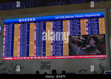 2014.10.01.110021 an Bord Abfahrt Terminal 3 Flughafen Peking Stockfoto