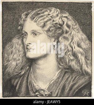 Dante Gabriel Rossetti - Porträt von Annie Miller Stockfoto