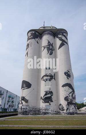 Haderslev ist eine dänische Stadt Region des südlichen Dänemark mit einer Bevölkerung von 21,574. Die Stadt und die administrative Haderslev Kommune Stockfoto