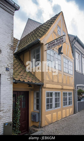 Haderslev ist eine dänische Stadt Region des südlichen Dänemark mit einer Bevölkerung von 21,574. Die Stadt und die administrative Haderslev Kommune Stockfoto