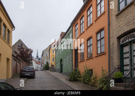 Haderslev ist eine dänische Stadt Region des südlichen Dänemark mit einer Bevölkerung von 21,574. Die Stadt und die administrative Haderslev Kommune Stockfoto