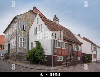 Haderslev ist eine dänische Stadt Region des südlichen Dänemark mit einer Bevölkerung von 21,574. Die Stadt und die administrative Haderslev Kommune Stockfoto