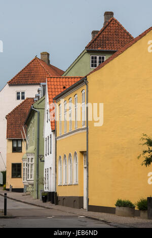 Haderslev ist eine dänische Stadt Region des südlichen Dänemark mit einer Bevölkerung von 21,574. Die Stadt und die administrative Haderslev Kommune Stockfoto