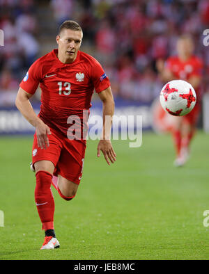 Lukasz Moneta während der UEFA European Under-21-Spiel zwischen England und Polen in Kolporter Arena am 22. Juni 2017 in Kielce, Polen. (Foto: MB-Media) Stockfoto