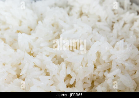 Enge, Ansicht von White gekocht Reis, selektiven Fokus Stockfoto