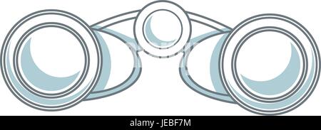 Fernglas Geschäft Element Optik und Linse Thema Vorderansicht Stock Vektor