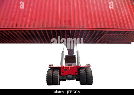 Gabelstapler, Umgang mit Container Box Unterkunft im Hafen von port Stockfoto