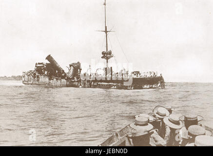 SMS Emden von HMAS Sydney 1914 zerstört Stockfoto